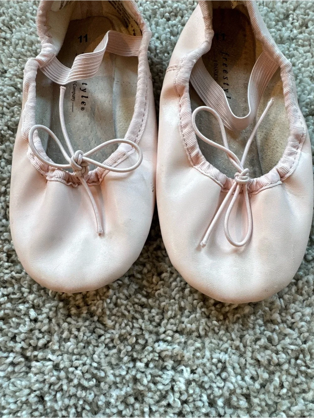 Freestyle Girls Ballet Shoes Bundle Size 11 Pink Black Dance Slippers Lot Flats